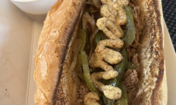 smoked onion, green peppers, provolone, pulled beef and au jus
